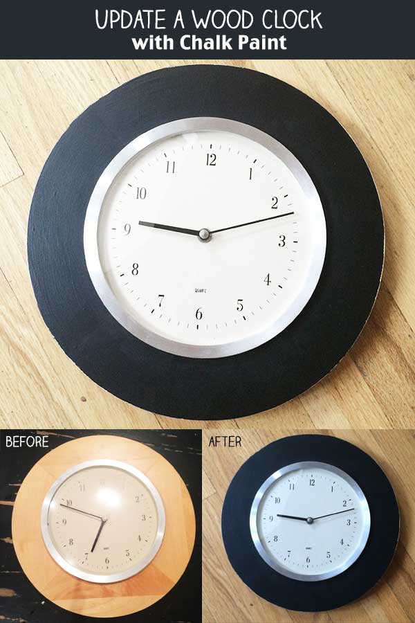 Update an old wood clock with chalk paint