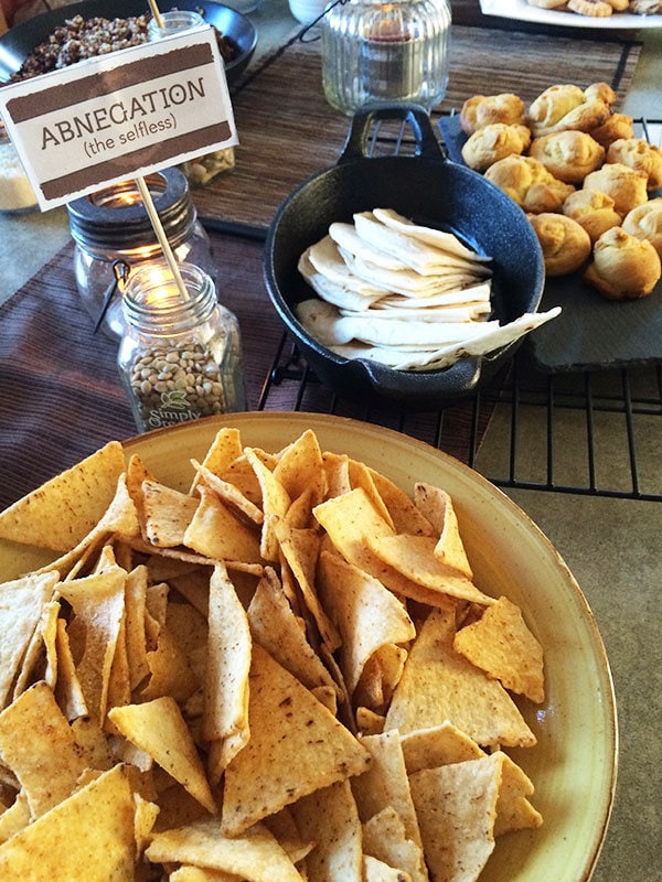 Chips and tortillas for chili