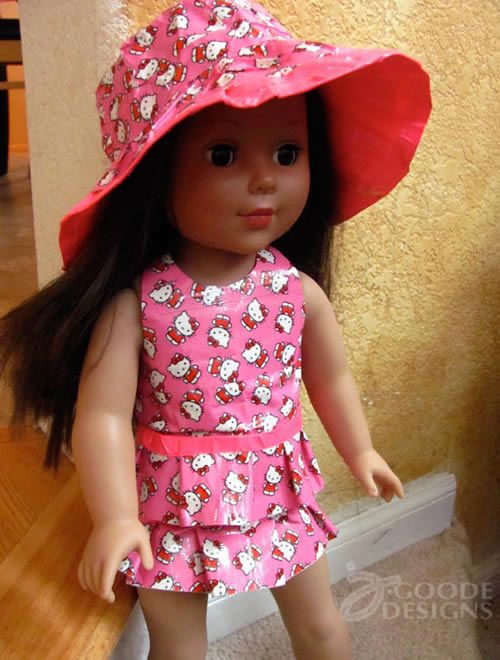Duct tape doll dress and hat
