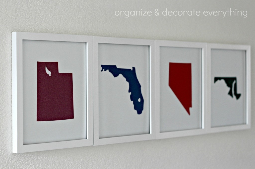 State Silhouettes DIY Art Decor