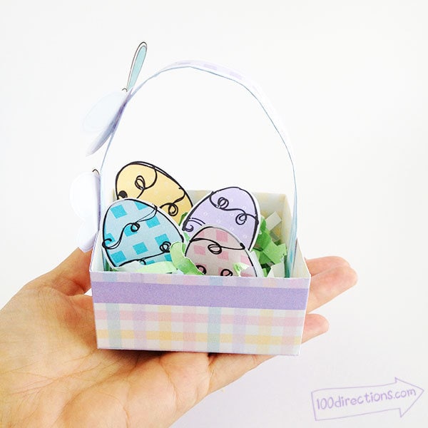 Tiny Easter basket you can print and make