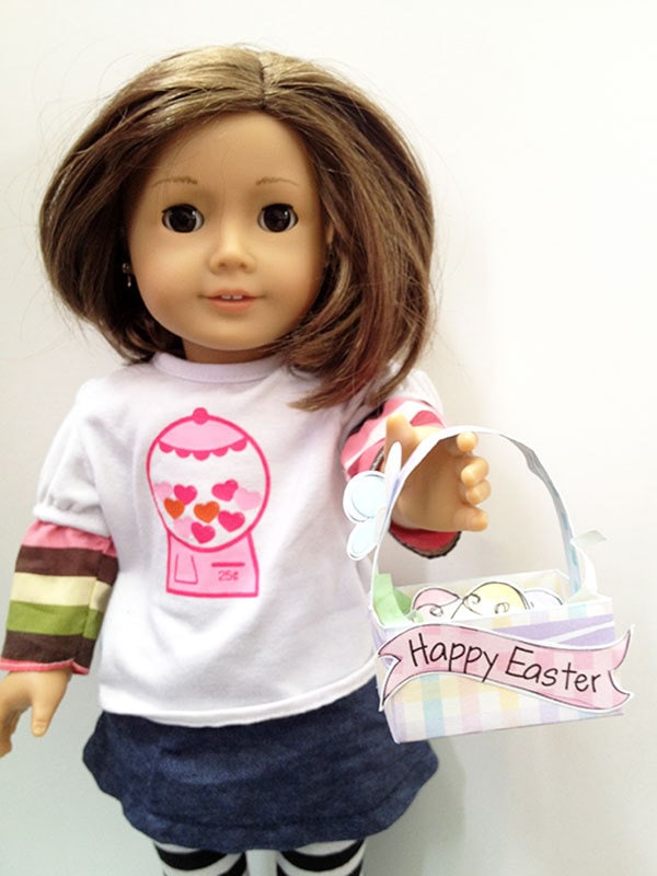 Little Easter Basket craft for your 18" dolls