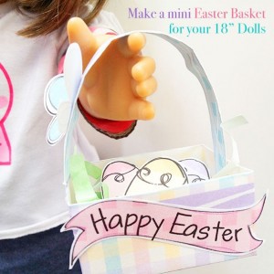 DIY Mini Easter Basket for dolls designed by Jen Goode