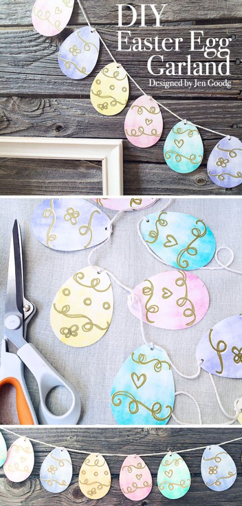 Printable Easter Egg Garland and SVG - 100 Directions