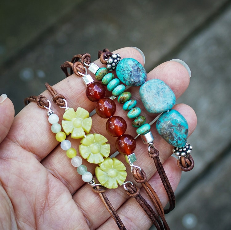 Layered bead bracelets