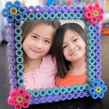 Perler bead picture frame