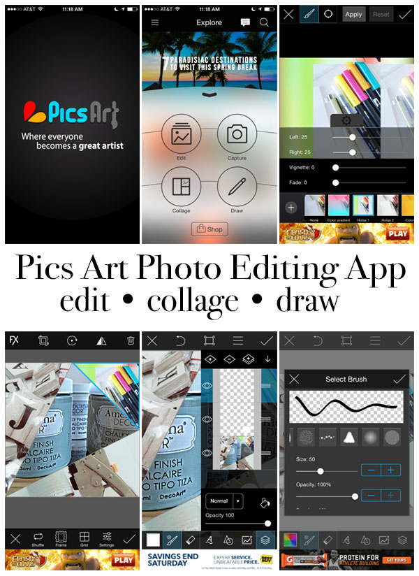 PicsArt Photo Editing App for iPhone - 100 Directions