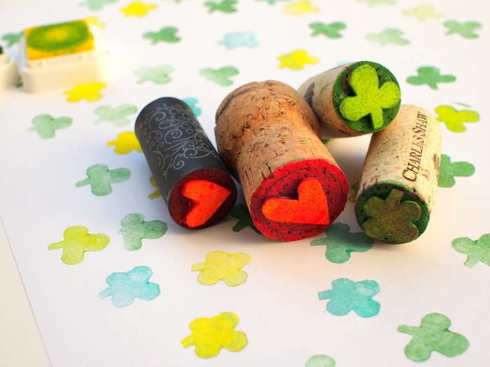 Shamrock Wine Cork Stamps