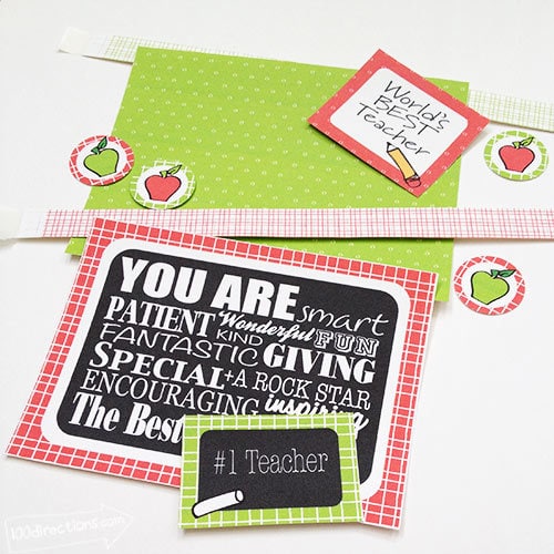 FREE Teacher appreciation card kit designed by Jen Goode