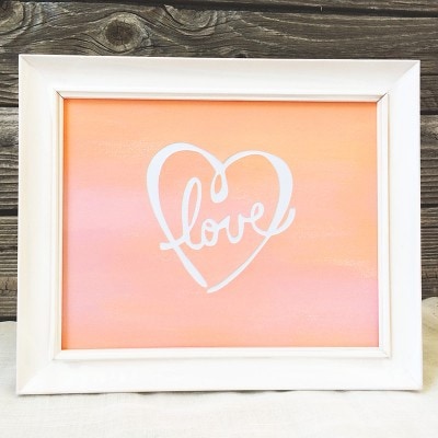 Pretty DIY Ombre Word Art Decor designed by Jen Goode