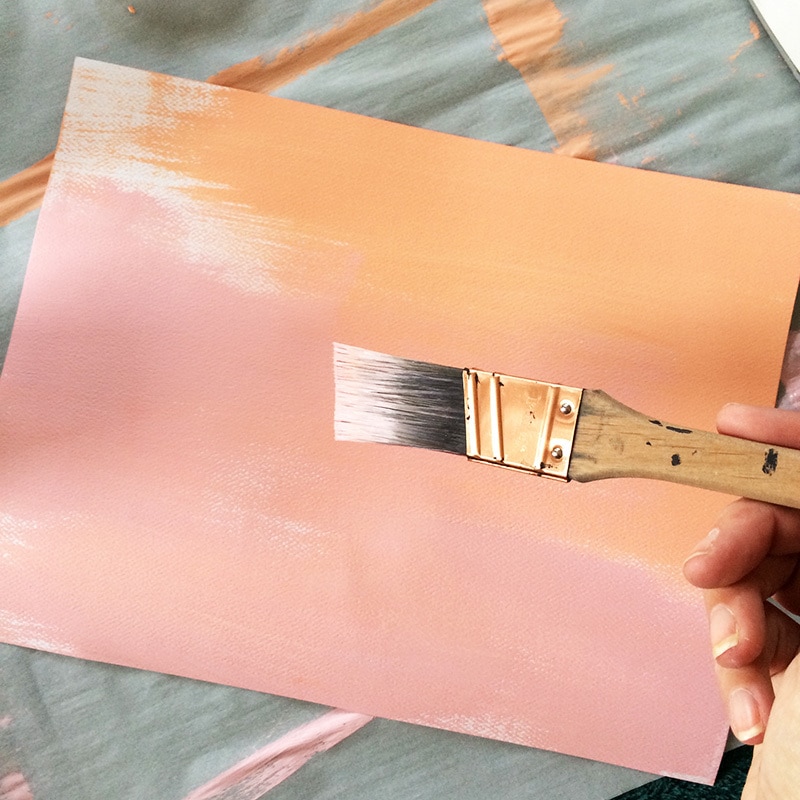 Painting cardstock with chalky finish paint