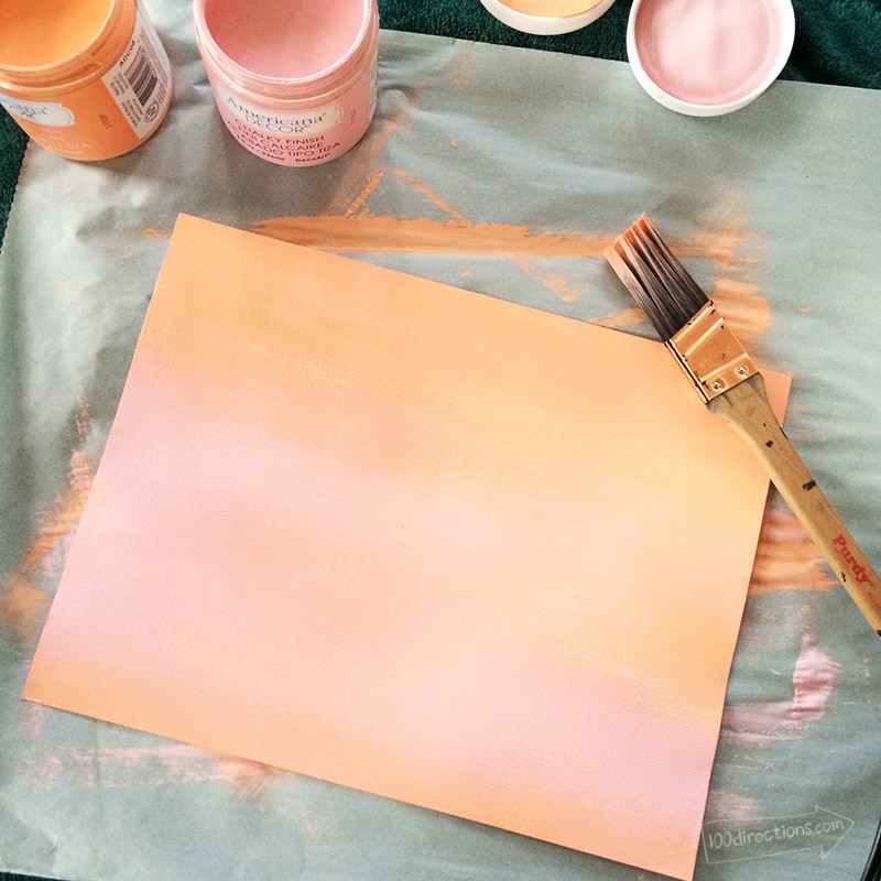 Ombre painted cardstock
