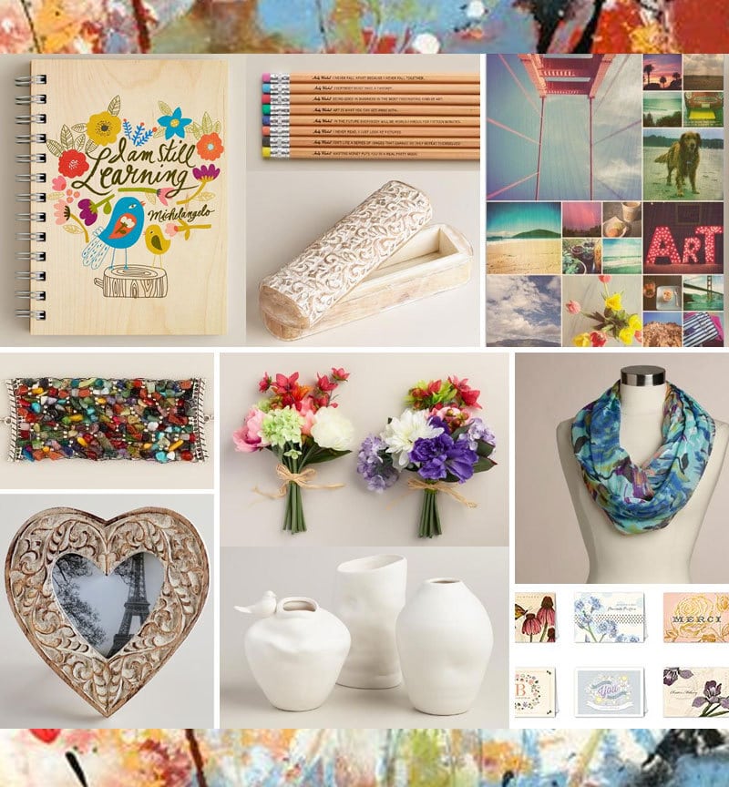 Gift Ideas for the Art Loving Mom from World Market and Shutterfly