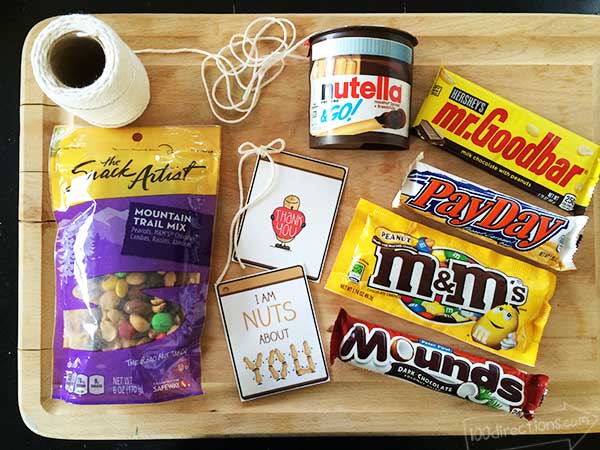 I'm Nuts About You - Teacher Appreciation Gift Idea Supplies