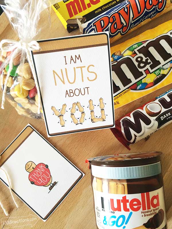 I'm Nuts About You - Teacher Appreciation Gift Idea and gift tag
