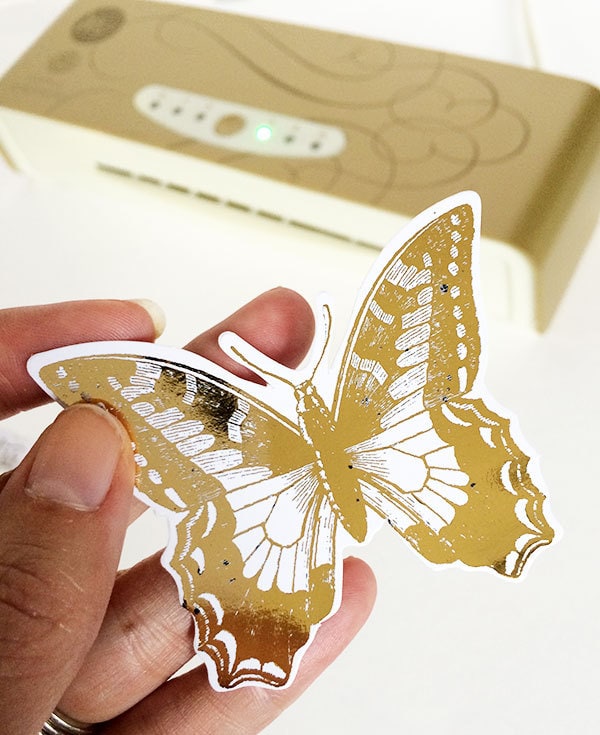 Finished foiled butterfly art - Beautiful!