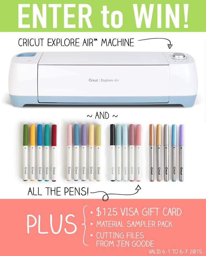 Big Cricut Giveaway - Enter to win a Cricut Explore Air prize bundle from Jen Goode at 100Directions.com!