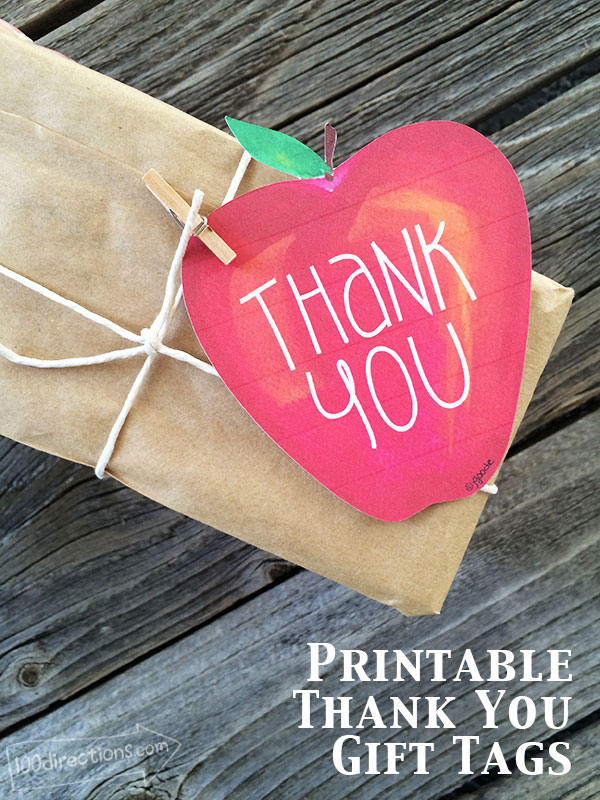 Apple Thank You gift tags designed by Jen Goode