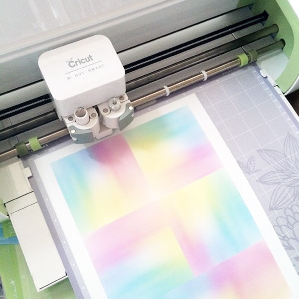 Print out rainbow art onto shrink plastic and use to cut in Cricut
