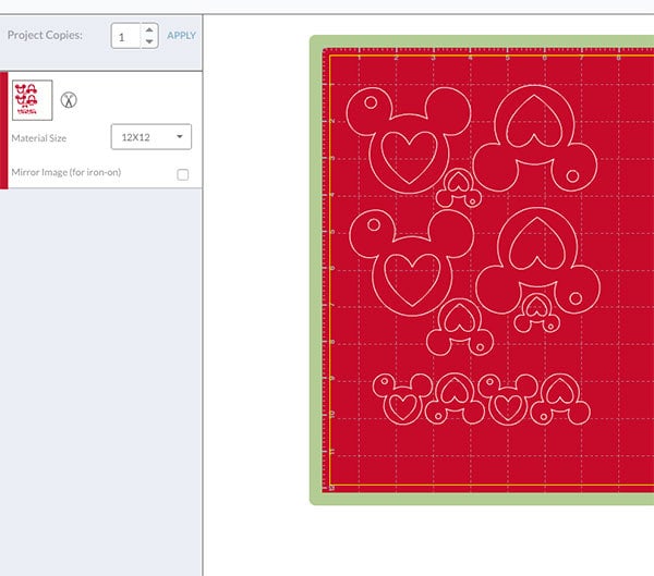 Place cut shapes to coordinate with print out