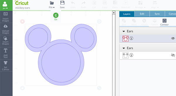 Create solid Mickey head in Cricut Design Space