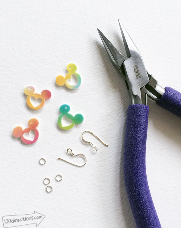 Add jewelry findings to create earrings