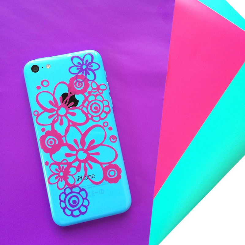 Make iPhone decals for your phone designed by Jen Goode