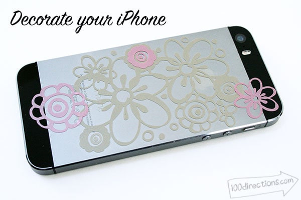 Floral vinyl iPhone art by Jen Goode