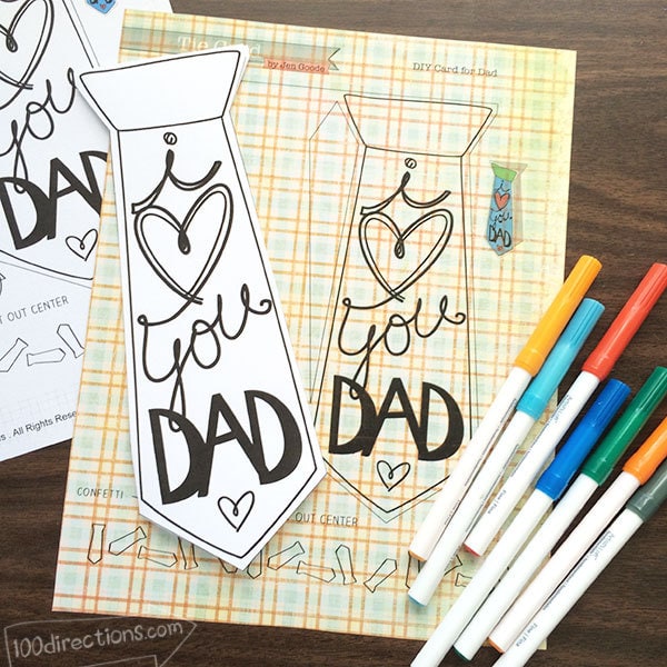 I Love You Dad Father's Day Card and Printable designed by Jen Goode