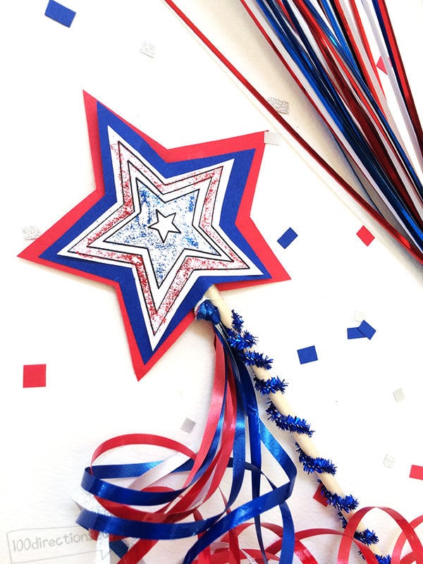 Use layers of colored paper or cardstock to make a fancy star