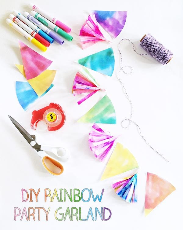 DIY Rainbow Garland and printable