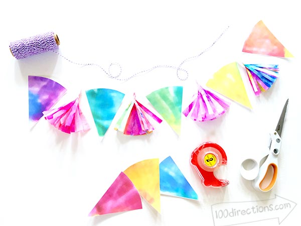 Rainbow garland printables by Jen Goode