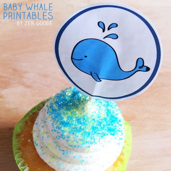 Cute Baby Whale Party Printables - 100 Directions