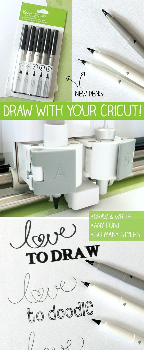 Draw and Write with Cricut Explore - 5 Directions