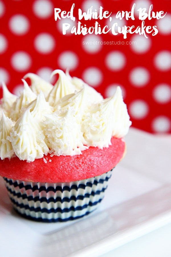 Red White and Blue Cupcakes