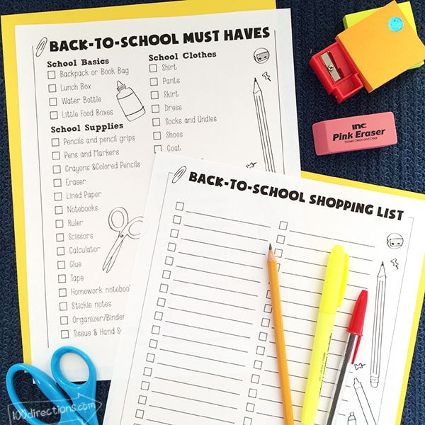 Office Supplies Checklist Printable