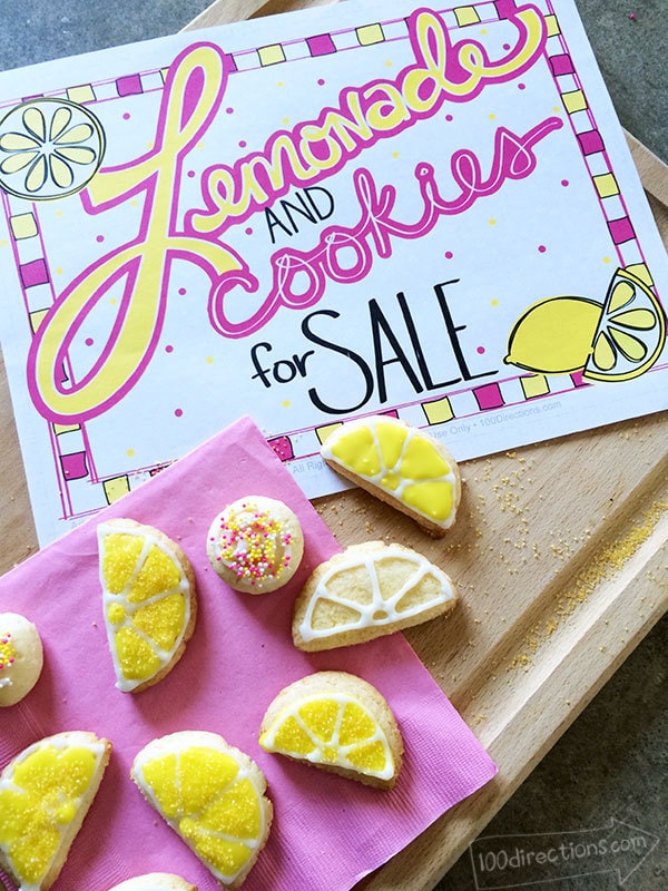 Lemonade and Cookies Printable set by Jen Goode