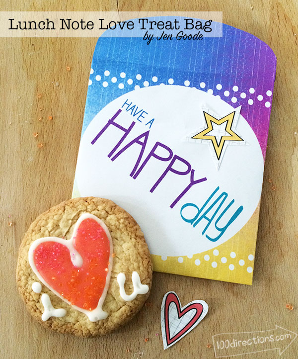 Lunch Note Love Treat Bag Printable by Jen Goode