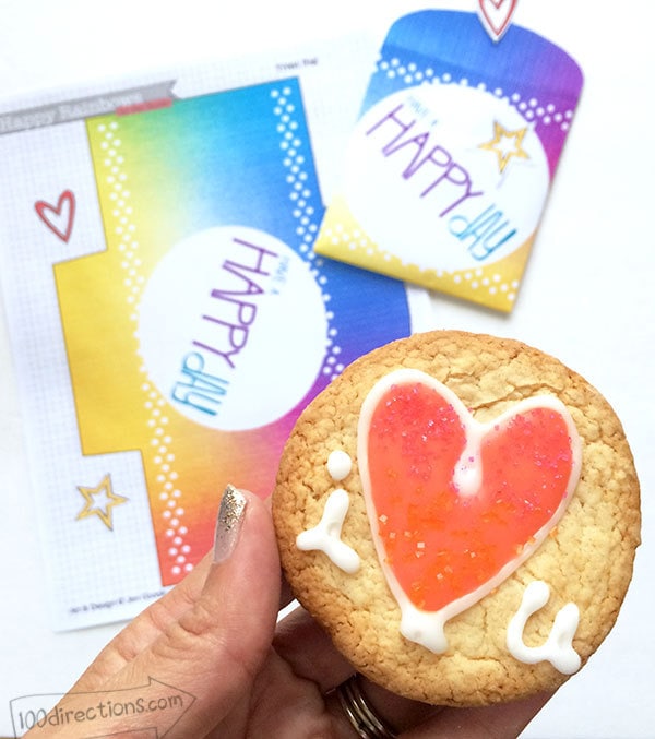 DIY cookie with love message