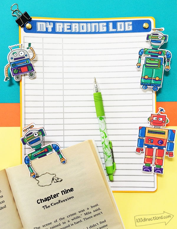 Robot Reading kit designed by Jen Goode and made with Cricut