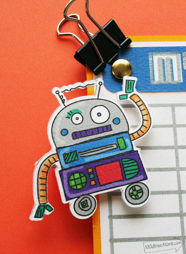 Little round robot designed by Jen Goode