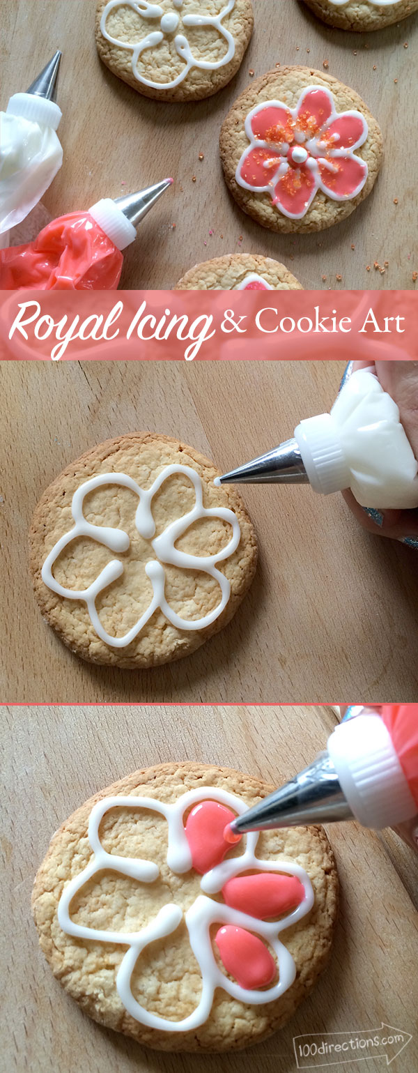 Decorating with Royal Icing to make cookie art