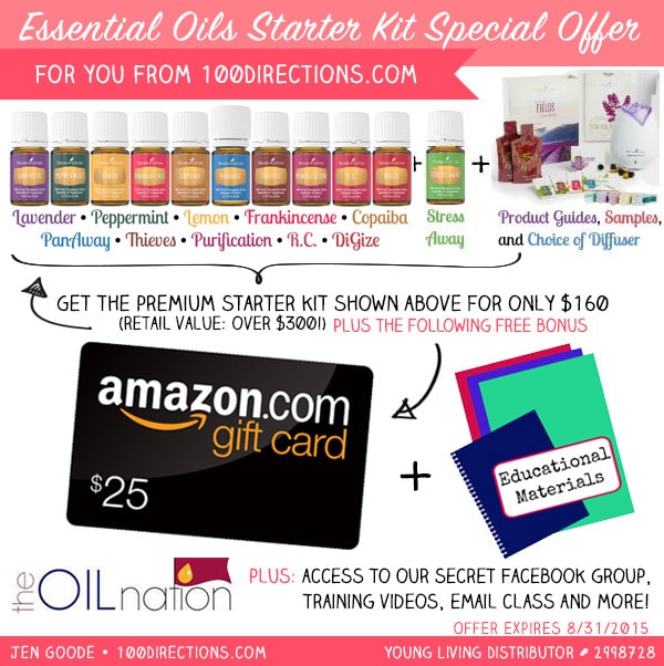 Get started with Essential Oils plus Bonus offer from 100 Directions