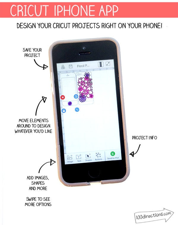 Create brand new aDesign your own projects with the Cricut iPhone app