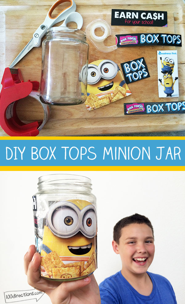 DIY Box Tops Minion Jar