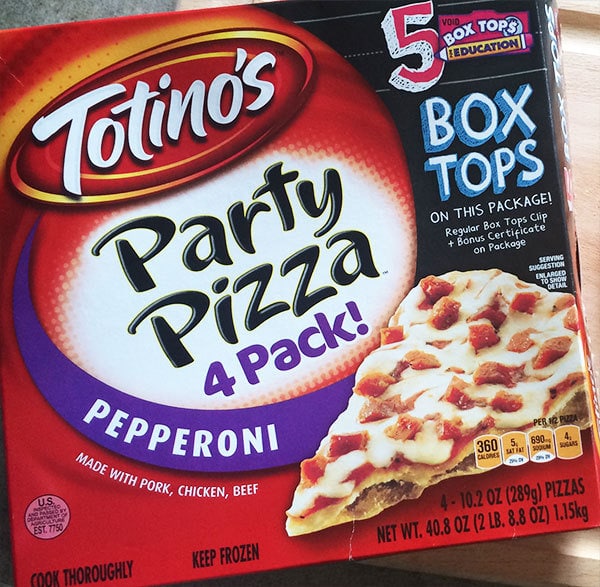 Totino's Pizza with Box Tops