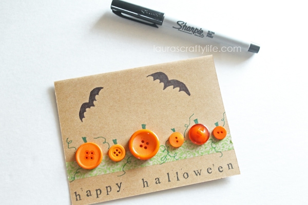 Halloween Button Card