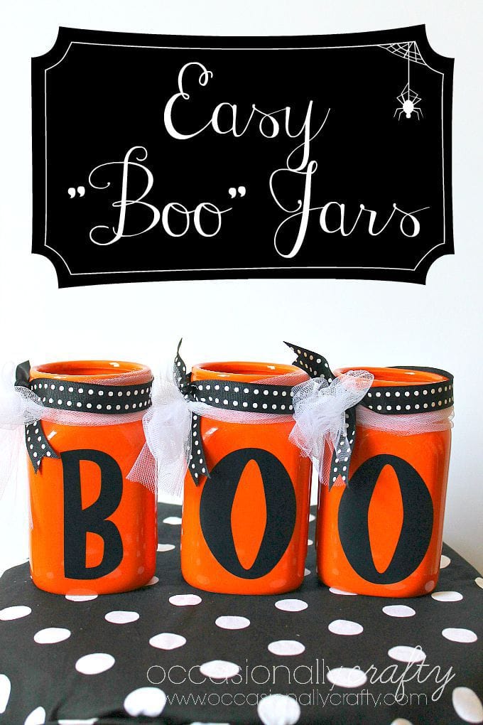 Easy Boo Jars for Halloween Decor