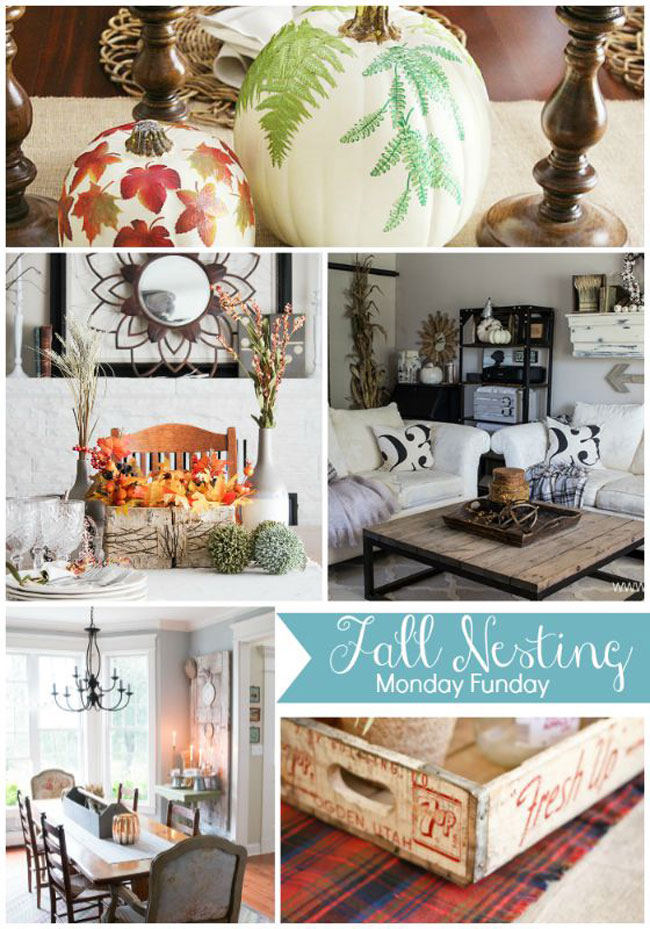 Beautiful Fall Decor Ideas - Monday FUNday Party - 100 Directions