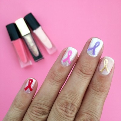 Support Ribbon Nail Art